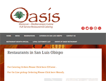 Tablet Screenshot of oasisrestaurantslo.com